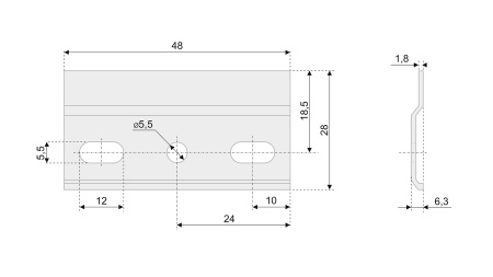 Планка универсальная для навесов фото в интернет-магазине МКФ