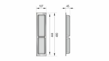 Поддон пластиковый 107х480, белый фото в интернет-магазине МКФ