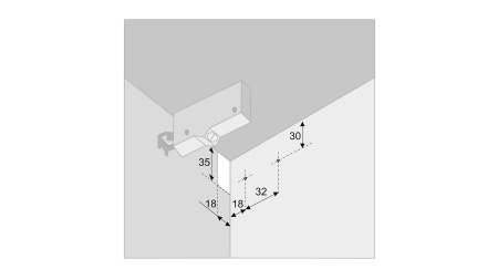 Навес для шкафа л-п комплект без крепежа  фото в интернет-магазине МКФ