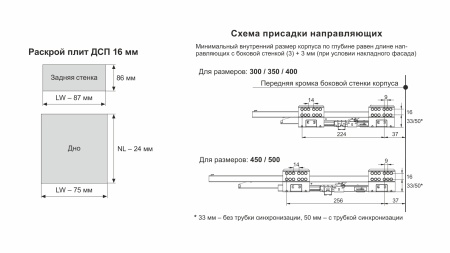 Комплект ящика СТАРТ  ПУШ  500 с прямыми бок. 86мм, графит фото в интернет-магазине МКФ