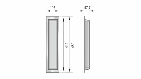 Поддон пластиковый 107*480, белый~ фото в интернет-магазине МКФ