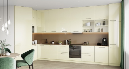 Светло желтый Глянец EVOGLOSS Р109 МДФ Kastamonu 2800*1220*18* фото в интернет-магазине МКФ