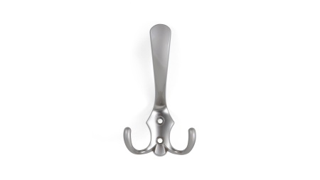 Крючок мебельный трехрожковый сатиновый хром  фото в интернет-магазине МКФ