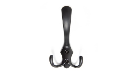Крючок мебельный трехрожковый  матовый черный фото в интернет-магазине МКФ