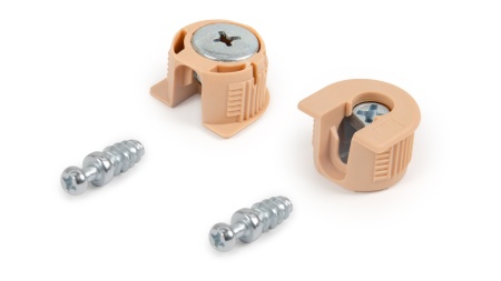 Эксцентрик 6,3х11 в пластиковом корпусе цвет бежевый и дюбель(вывод) фото в интернет-магазине МКФ