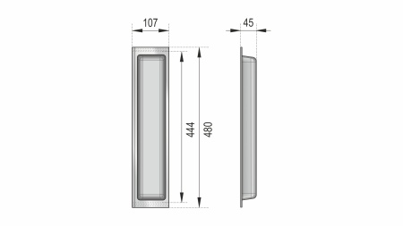 Поддон пластиковый 107*480, графит фото в интернет-магазине МКФ
