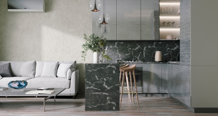 Сахара антрацит Глянец EVOGLOSS Р237 МДФ Kastamonu 2800*1220*18* фото в интернет-магазине МКФ