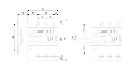 Навес для шкафов нижней базы (П+Л) с заглушками, монт.план и крепеж в компл. TITAN~ фото в интернет-магазине МКФ