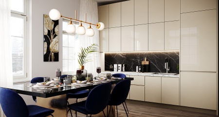 Галактика Крем Глянец EVOGLOSS Р209/678 МДФ Kastamonu 2800*1220*18  фото в интернет-магазине МКФ