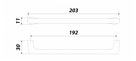 Ручка скоба OLAV 192, хром полированный фото в интернет-магазине МКФ