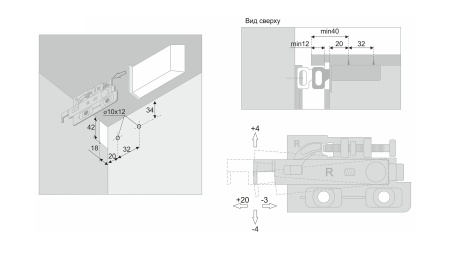 Навес для шкафа с заглушками и крепежом сталь, белый фото в интернет-магазине МКФ