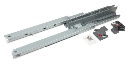 Направляющие шариковые B-slide 350 скрыт.монтажа, с доводчиком(вывод) фото в интернет-магазине МКФ