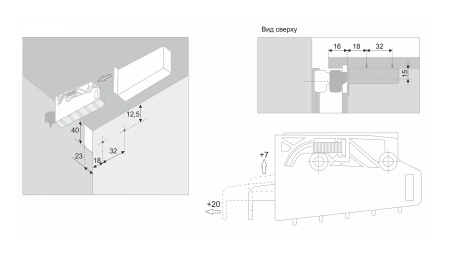 Навес для шкафа с заглушками фото в интернет-магазине МКФ