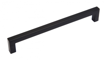 Ручка скоба QUADRA 160, матовый черный фото в интернет-магазине МКФ