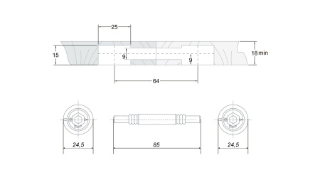Стяжка для столешниц (вывод) фото в интернет-магазине МКФ