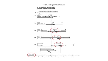 Направляющие  B-slide 500 скрыт.монт, надвижной монтаж, с доводчиком фото в интернет-магазине МКФ